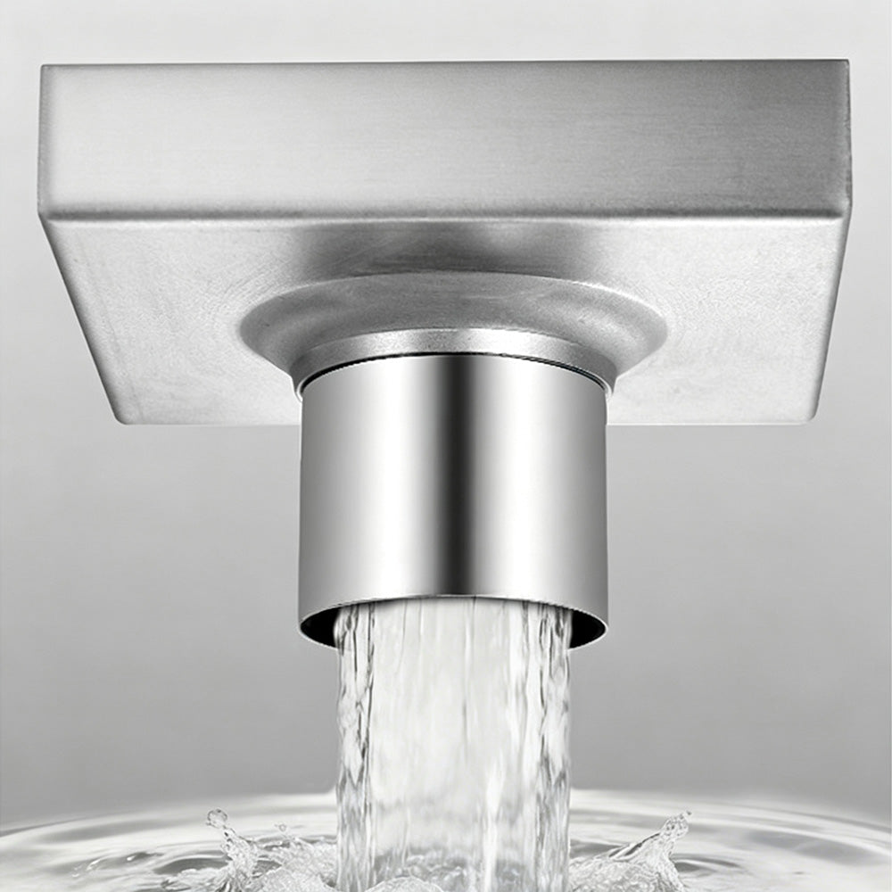 Square Shower Drain with Filter-Silver