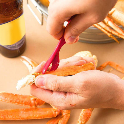 9Pcs Seafood Tool Set with Stainless Steel Forks Plastic Forks Cracker Scissors and Pouch