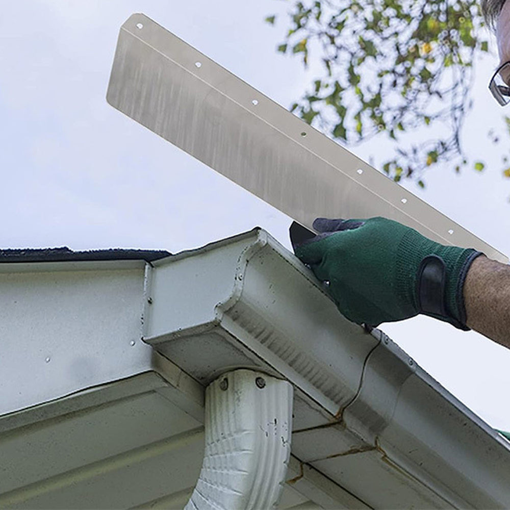 Set of 4Pcs Gutter Valley Splash Guards Rain Drip Gutter Guard for House Shingle Roofs Corner