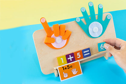 2Pcs Wooden Educational Math Manipulatives Montessori Toys For Kids Math Game Number Blocks