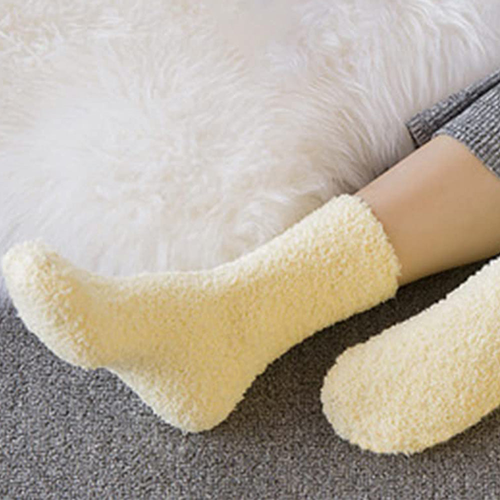 5 Pairs Womens Fuzzy Plush Socks Warm Winter Sleeping Soft Cozy Home Lounge