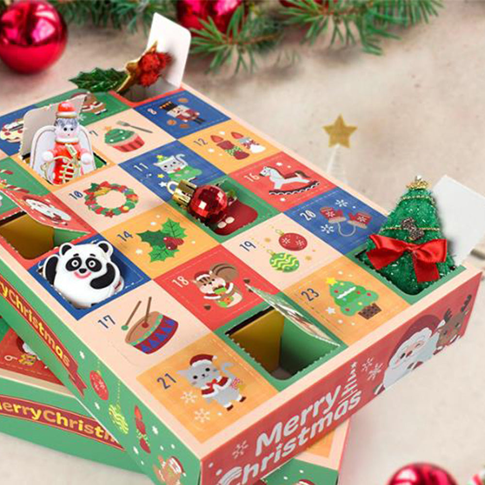 5Pcs Empty Christmas Advent Calendar Boxes to Fill 24 Days Countdown Calendar for Xmas Goody Ornaments