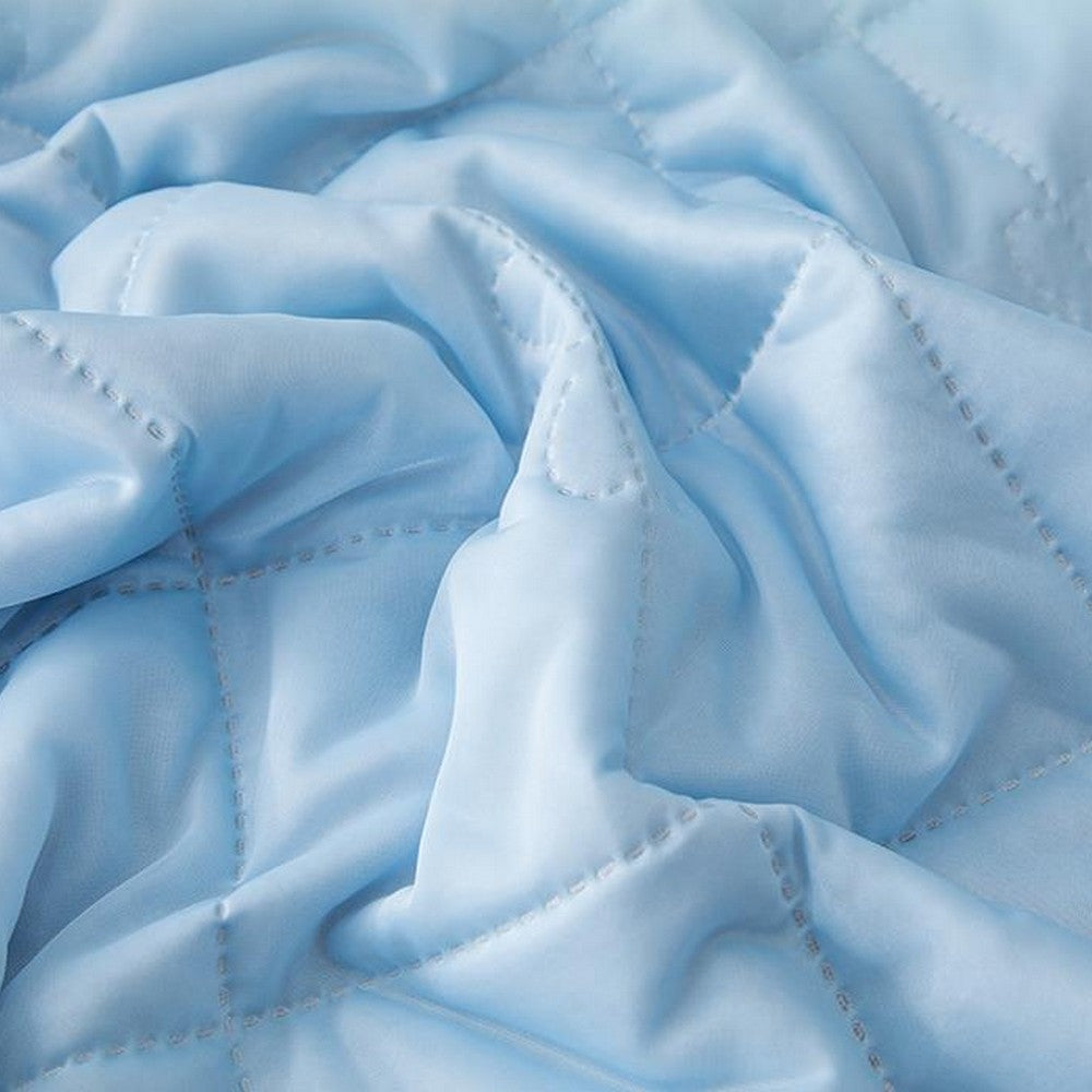 Double-Sided Cooling Blanket Summer Cool Touch Quilt Air Conditioner Blanket Blue