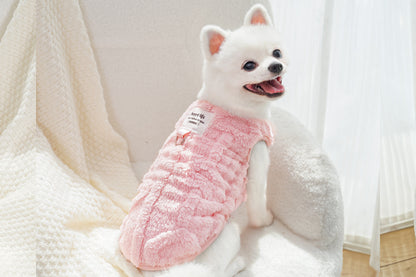Sherpa Fleece Dog Jumper Sweater with D-Ring for Small Dogs Chihuahua Yorkshire -Pink