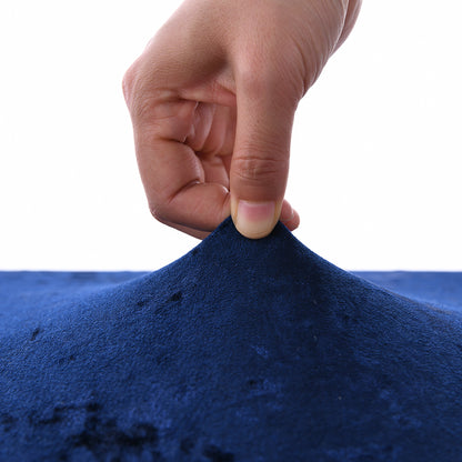 2Pcs Velvet Dining Chair Seat Covers Stretch Chair Seat Cushion Cover -Blue
