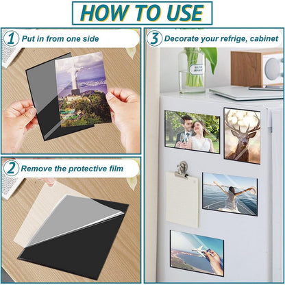 Magnetic Picture Frame for Refrigerator Photo Magnets Sleeves