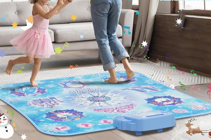 Music Dance Pad Toy  LED Lights Princess Dancing Mat with 8 Button Music Mode