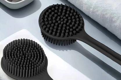 3 Piece Shower Brush Set Silicone Body Scrubber