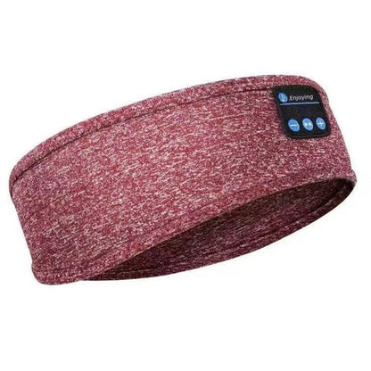 Bluetooth Sleeping Headphones Wireless Music Headband Stereo Earphone for Sport Sleep Yoga Meditation Red