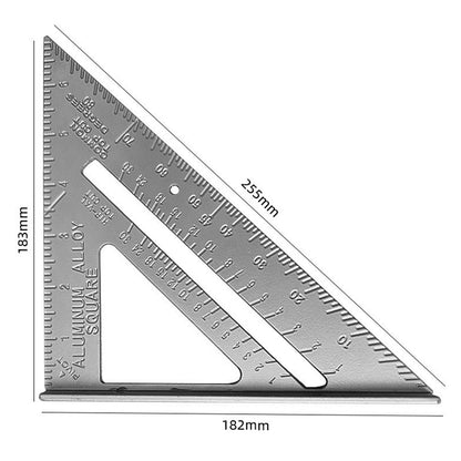 7-inch Double Sided Engraved Rafter Square for Woodworking