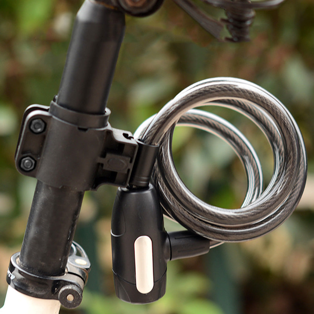 Anti-Theft Bike Cable Lock with 2pcs Keys for Bicycles E-Bikes