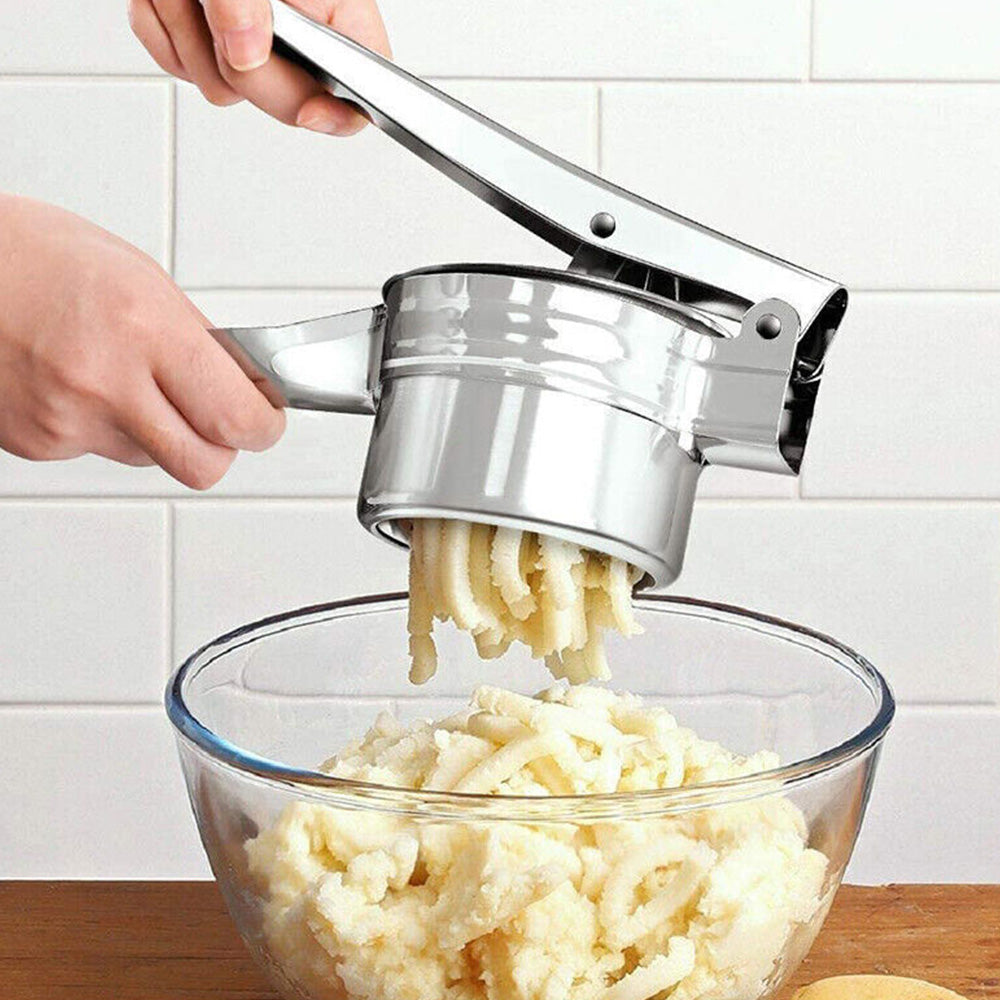 Stainless Steel Manual Potato Ricer Juicer with 3 Interchangeable Discs