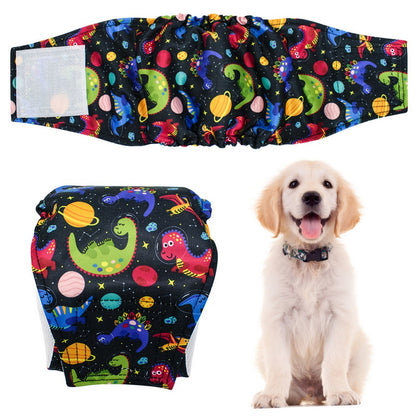 3Pcs Male Dog Diapers High Absorbing Dog Belly Bands for Male Dogs-Dark