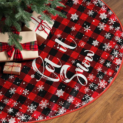 Plaid Christmas Tree Skirt Xmas Tree Skirt Xmas Party Decor Style 1