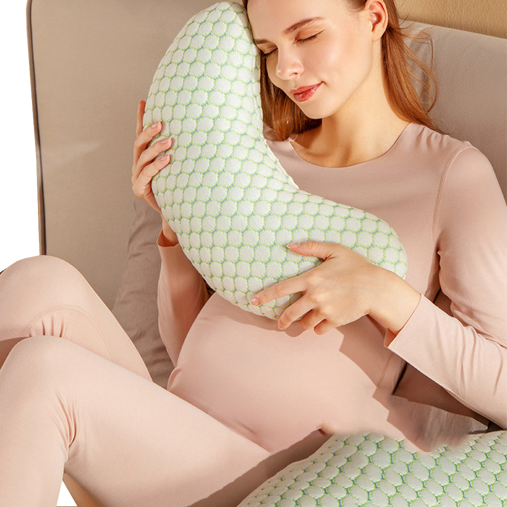 Side Pregnancy Pillows for Pregnant Women Maternity Pillow Support for Waist Leg Back Green