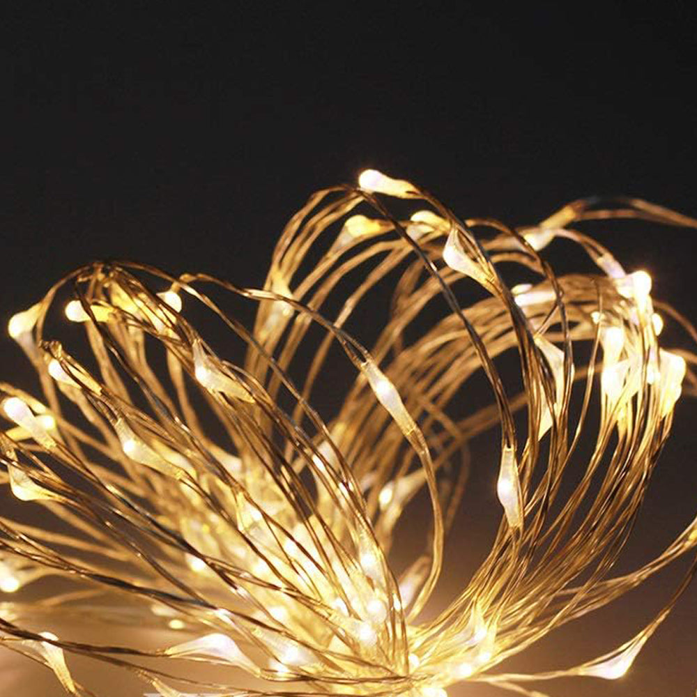 20m LED String Lights USB Powered 200 LEDs Copper Wire String Lights-Warm White
