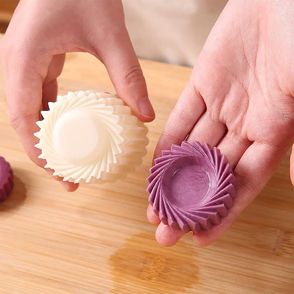 5 Piece 2 Piece 2-in-1 Double-Sided Sunflower Cookie Stamp Pastry Mold