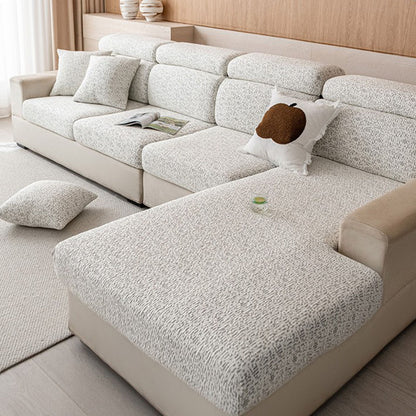 Cool-Touch Stretch Sofa Seat Cover Anti-Scratch Cushion Slipcover Black S