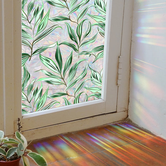 2Pcs Glass Window Privacy Static Cling Frosted Sticker Covering Film Style 1