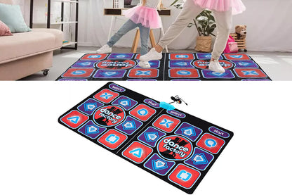 Double Dance Mat Non-Slip Wireless Dancers Step Pads with 2 Wireless Handle