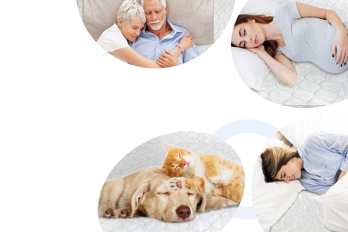 Incontinence Bed Pads Washable Bed Pads for Adults Pets Seniors Mattress Protector -Blue