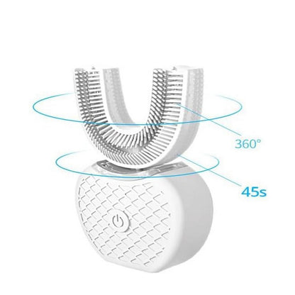 U-Shaped Electric Toothbrush 360-degree Sonic Cleaning Tooth Brush for Adults-white