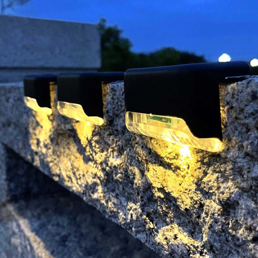 8Pcs Set Solar LED Deck Lights Outdoor Step Fence Lamp for Stairs Path Garden Patio Pathway