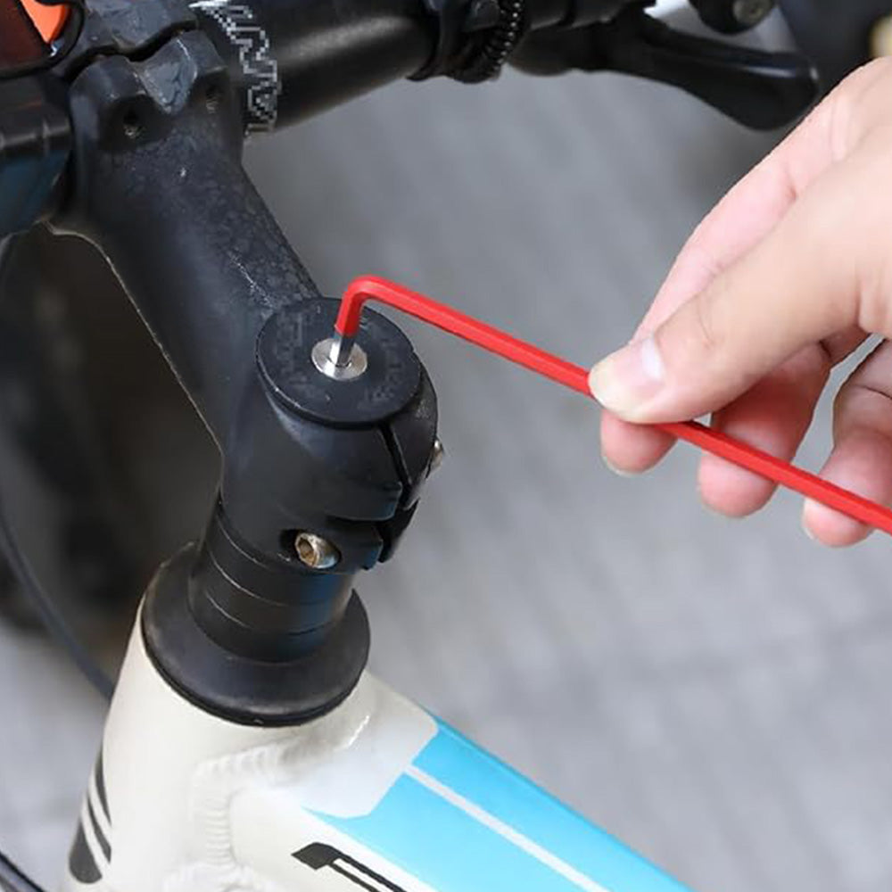18Pcs Long Arm Ball End Hex Key with CRV Steel for Car Motorcycle Repair-Red