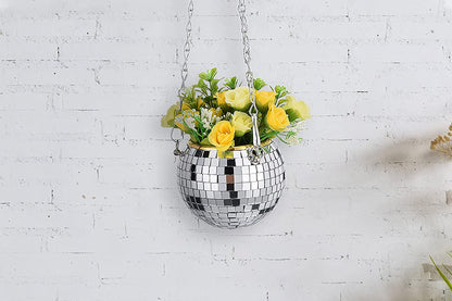 Disco Ball Hanging Planters for Indoor Outdoor Plants with Chain
