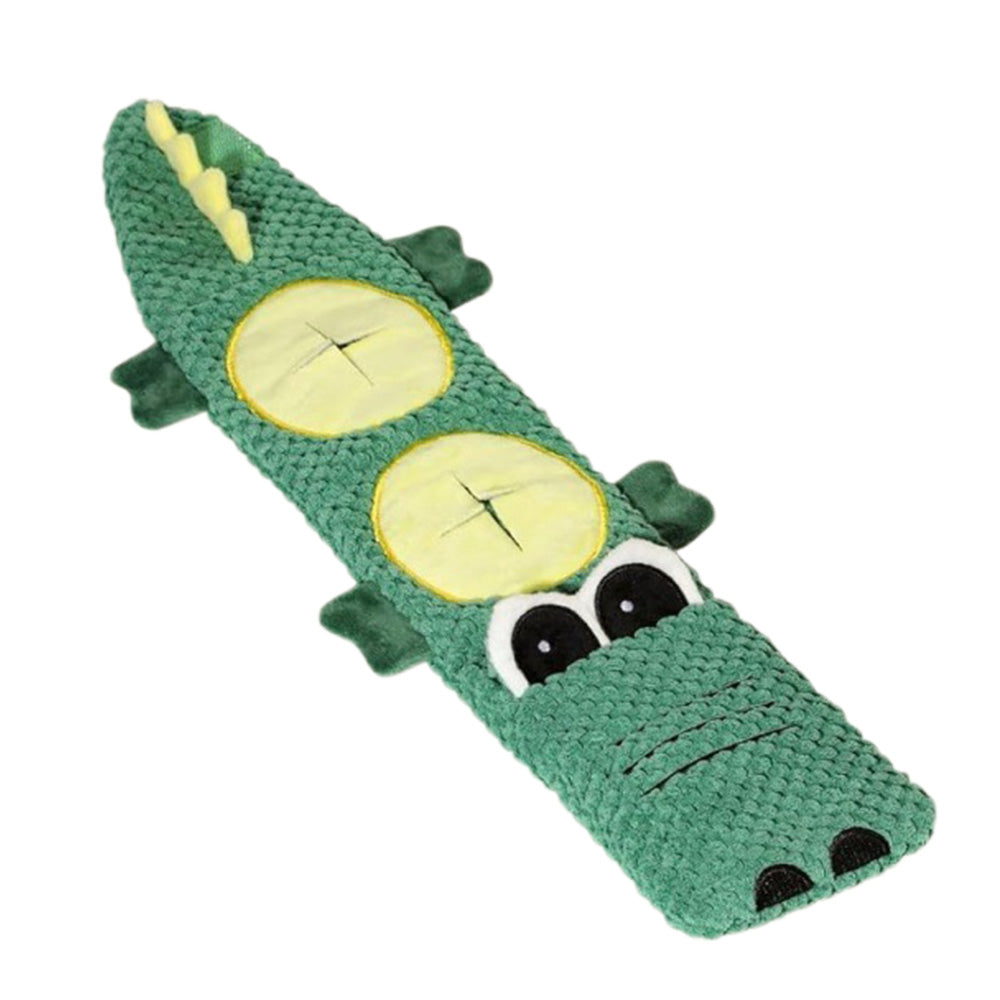 Roll Up Treat Dispensing Dog Toy with Squeaker for Small Medium Dogs-Dark Green