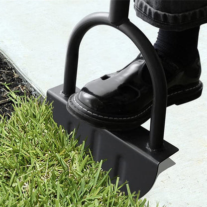 Ergonomic Manual Lawn Edger Half Moon Saw-Tooth Edger for Cleaning Edges Along Sidewalks Garden Beds