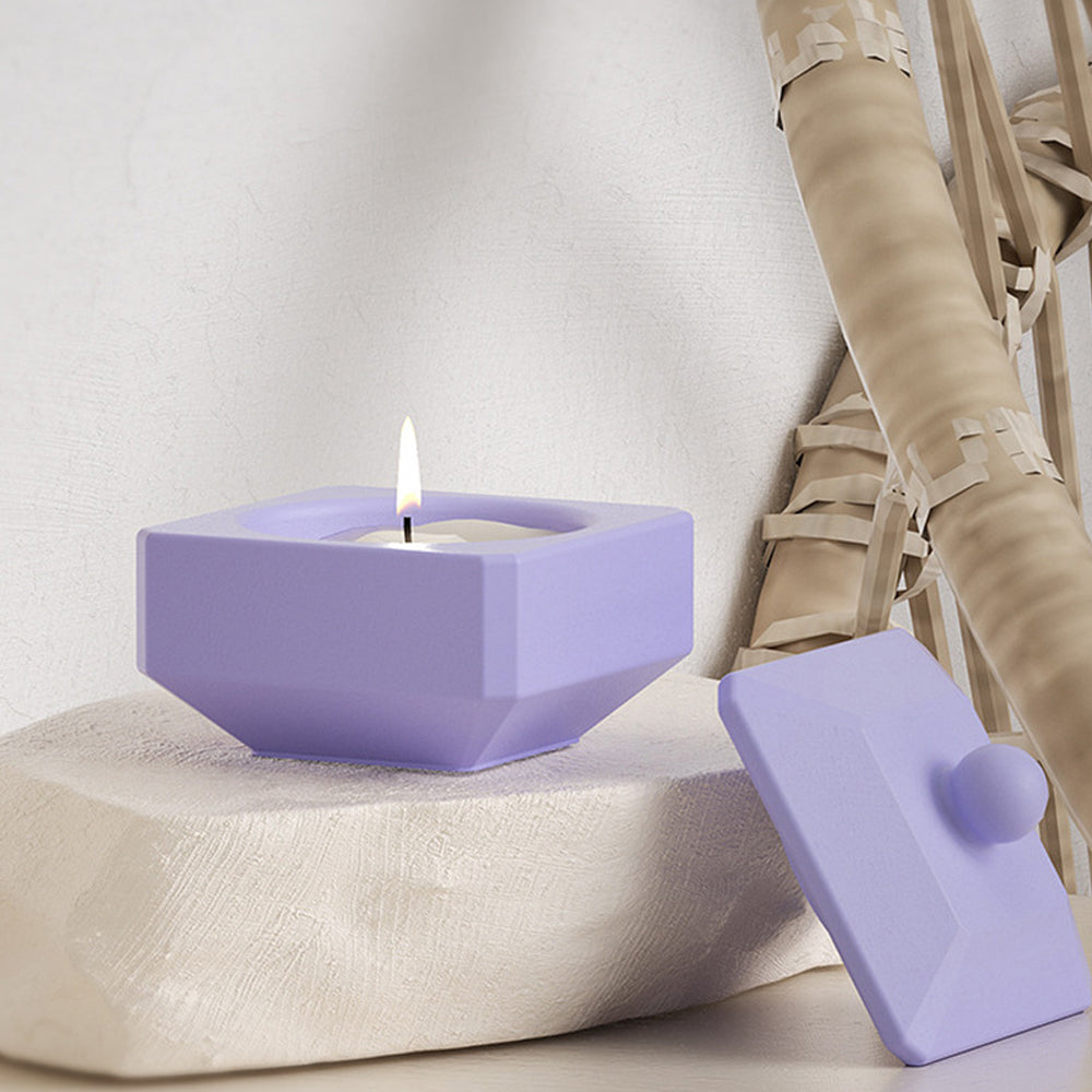 2 Sizes Silicone Candle Jar Mold Candle Holder Molds with Lid DIY Candle Making Supplies