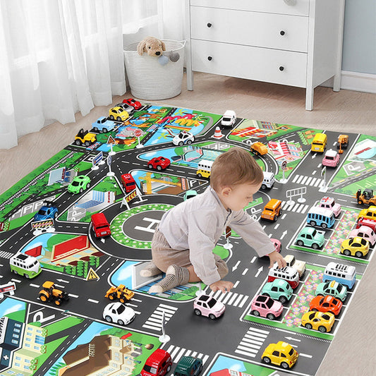 Kids Children City Road Play Mat Car Road Playmat Learning Gifts