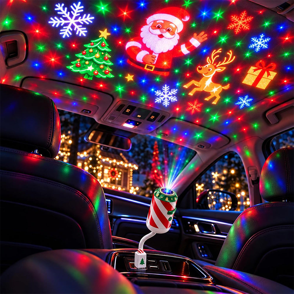 USB Christmas Projection Light with Assorted Lenses with 6 Projection Lenses