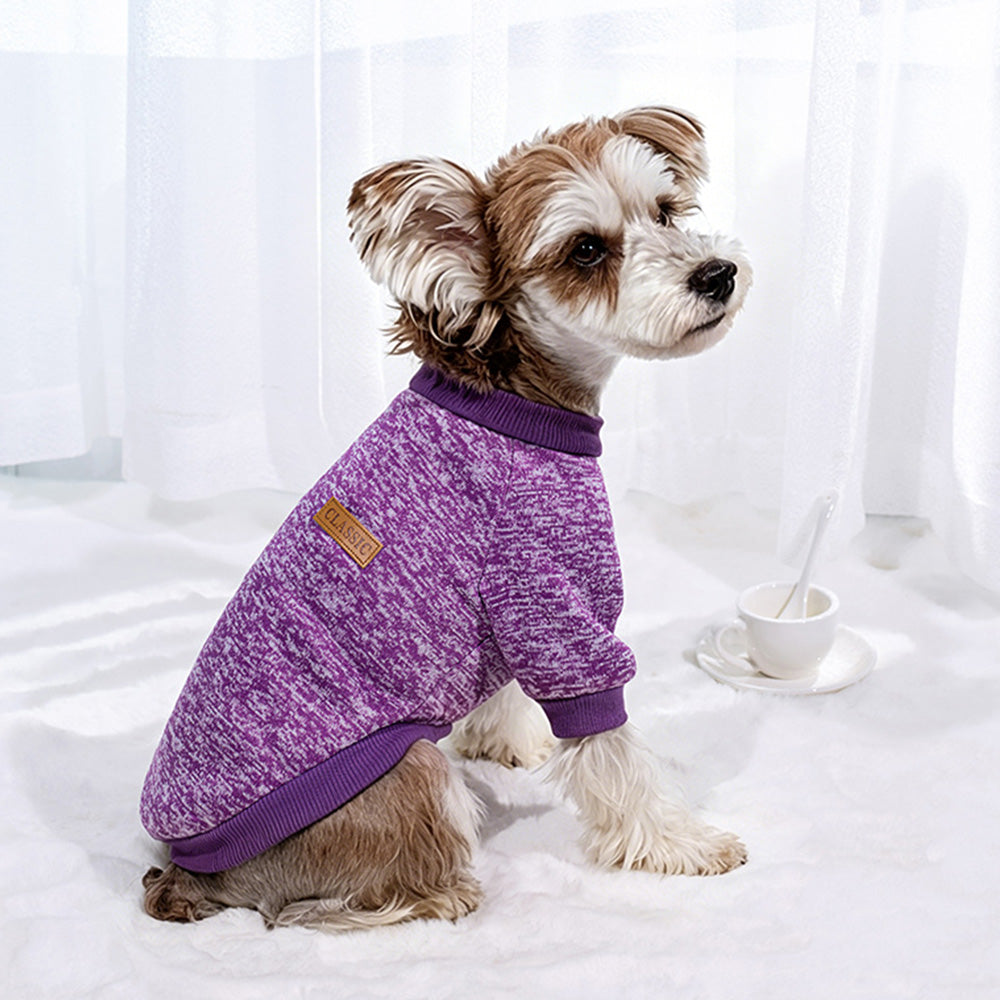 Dog Sweatshirt Pullover for Dogs Cats-Purple