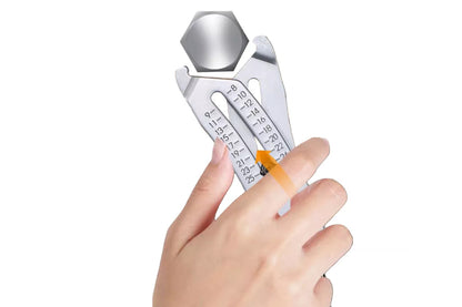2Pcs Portable Precise Thread Size Checker Keychain Thread Size Verification Tool