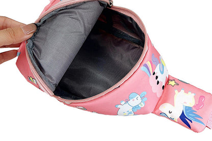 Kids Nylon Cartoon Sling Bag for Travel-Pink