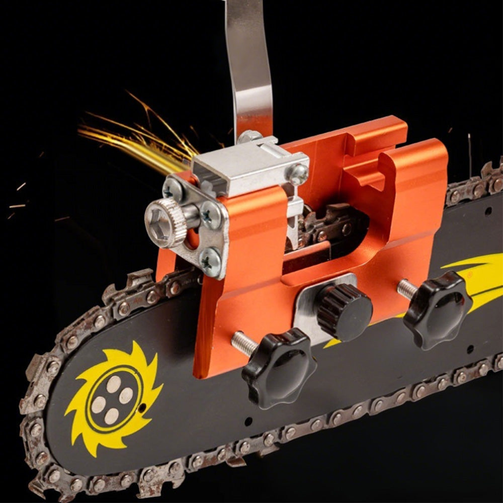 Portable Hand Crank Chainsaw Chain Sharpening Tool Set With 3 Grinding Heads