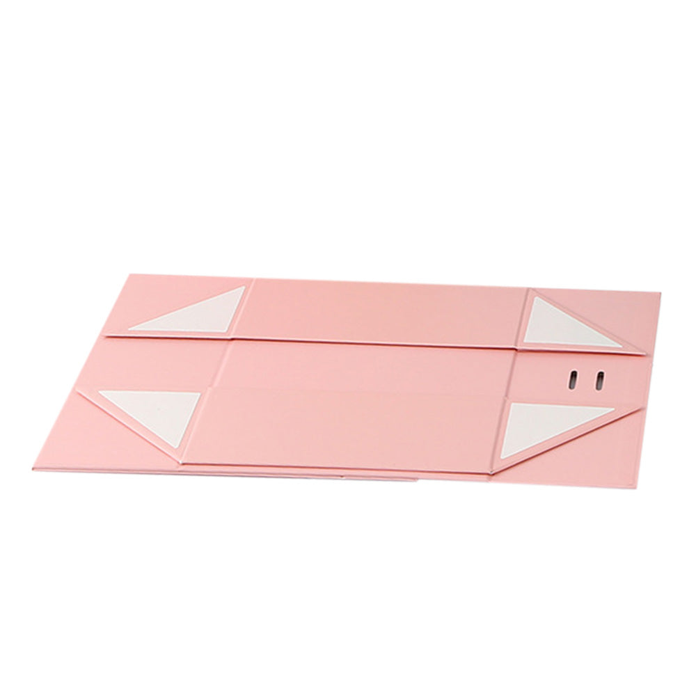Luxury Foldable Gift Box with Easy Attached Lid and Ribbon - Pink