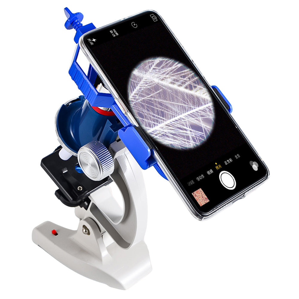 Kids Microscope Kit 100X-1200X Science Experiment Educational Toy for Ages 6+