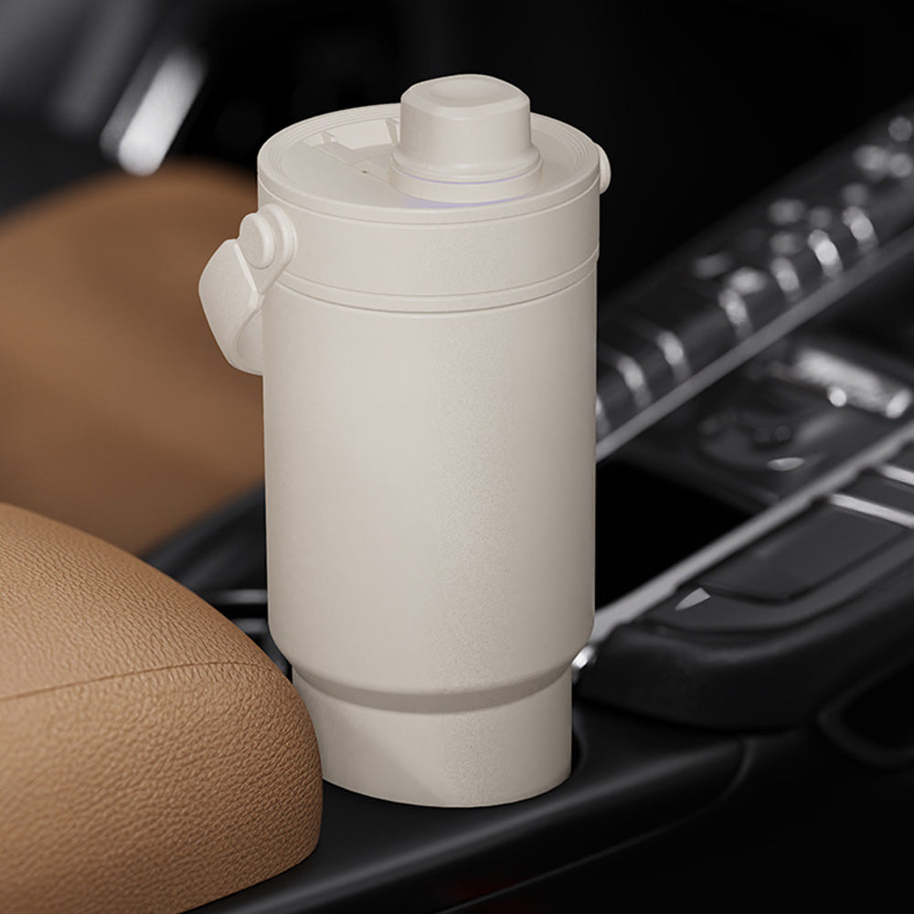 Dual Lid Tumbler with Straw 735ml Vacuum Insulated Water Bottle-White