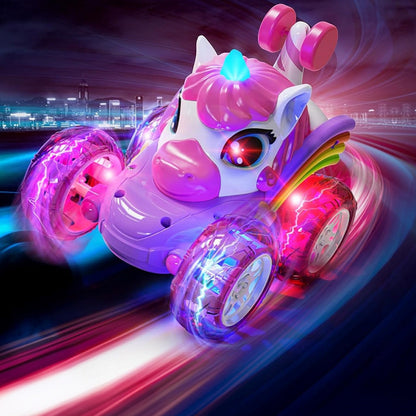 Remote Control 4WD RC Stunt Car 360-degree Rotating with Lights Christmas Gift Style 1