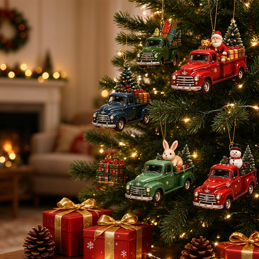 Christmas Advent Calendar 2D Acrylic Pickup Truck Ornaments - Truck