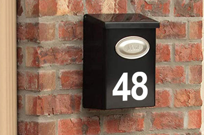 90Pcs Waterproof Reflective Number Stickers for Mailbox Bin Door Silver