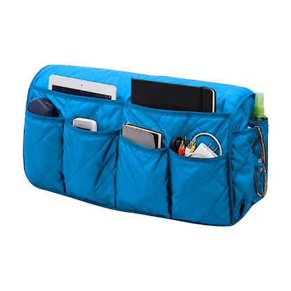 14 Pocket Sofa Armrest Organizer Remote Control Holder Storage Bag for Recliner Couch Armchair Blue