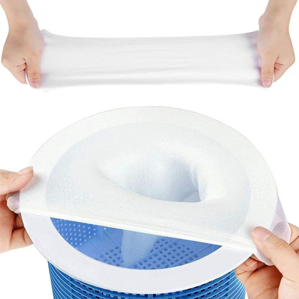 30 Piece 22cm Stretch Fine Mesh Pool Skimmer Filter Socks Reusable