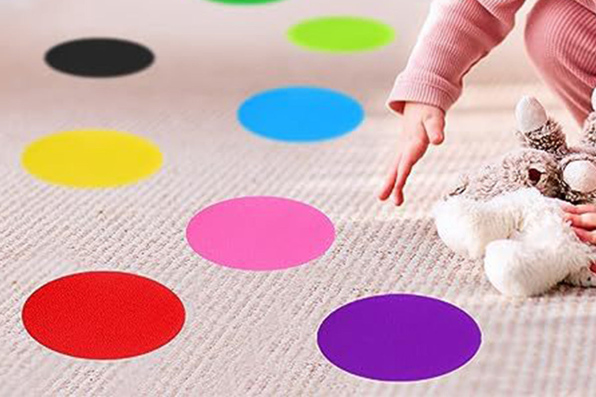 48PCS Carpet Spot Markers Sit Dot Circle Classroom Easy Teach Tool Game for Teachers -Round