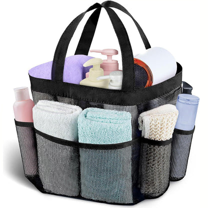 Mesh Shower Caddy Bag Hanging Toiletry Organizer For Travel And Gym