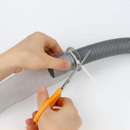 24 Pieces Drain Filter for Washing Machine Stainless Steel Hair Snare Traps with 24 Pcs Cable Ties