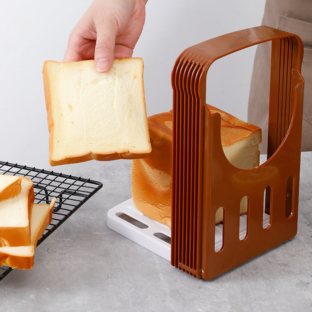 Foldable Bread Cutter Guide for Home Baking ââ‚?Toast Slicing Tool